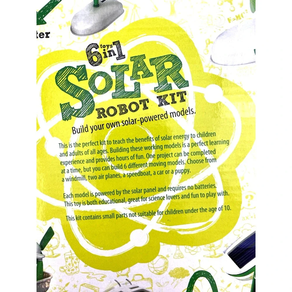 Solar Robot Kit 6 Toys in 1 by VIBE Essential  STEM Homeschool NEW in Sealed Box